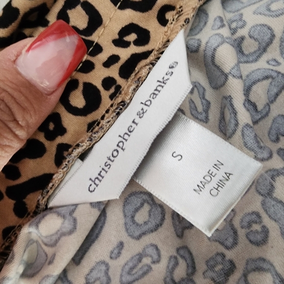 Christopher& Banks leopard print midi skirt size Small New - Picture 4 of 5